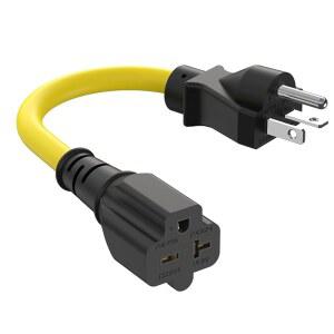 [미국배송] 1피트 네마 6-20P 연장 코드 12AWG 6-20에서 6-15R /20R T-블레이드 어댑터 20암페어 헤비 듀티 전원 케이블 250볼트 플러그 [UL 목록]