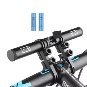 USB 충전 자전거 핸들 바 확장 브래킷 자전거 헤드 라이트 마운트 바 컴퓨터 램프 랙 합금 섬유 스탠드