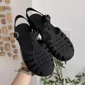 버클 포인트 여름 여성 신발 여자 젤리 여행 WFIMPOS