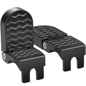 TOBWOLF 2PCS 자전거 뒷 페달, 알루미늄 풋 페그, 승객용 논슬립 전기 자전거용 접이식 풋레스트 산악 자전거,