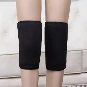 무릎 보호대 기모 겨울 융털 찍찍이 스트랩