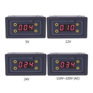 DC 5V 12V 24V 디지털 타이머 사이클 지연 제어 스위치 모듈 AC 110V-220V 용 LCD 디스플레이가 0.01s-999m