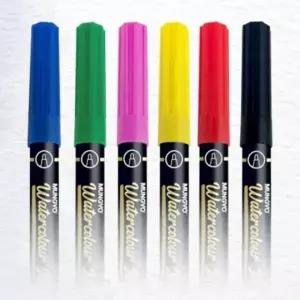 수채화 마카펜 트윈 6색 워터컬러 마커