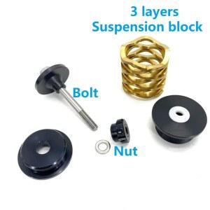 고성능쇼바 브롬톤 자전거용 합금 접이식 후방 서스펜션 스틸 블록 층 볼트 티타늄 충격 3 알루미늄