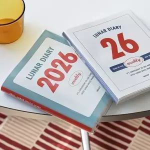 2026 날짜형 주간 음력표시 루나 위클리 다이어리