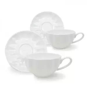 고원 본차이나 티잔 2인조 커피잔 펌킨 올화이트 세트