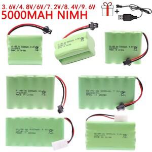 NI-MH 5000mAh 3.6V/4.8V/6V/7.2V/9.6V Rc 장난감 용 충전식 배터리 팩 자동차 탱크 로봇 총 보트 액세서리