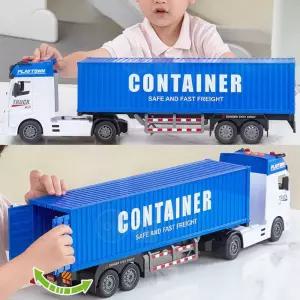유아 클락션 소리 불빛 대형 컨테이너 트레일러 장난감 공사장차 중장비자동차