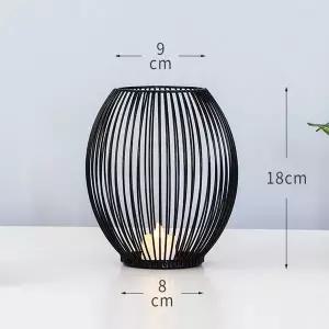 블랙 AOF738R4 철제 캔들 티라이트 홀더 중(M)