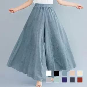 [이지커머스]월랑 아사면 항아리 통바지 SD-230324 여자통바지 치마바지 와이드바지 빅사이즈바지 플레어바