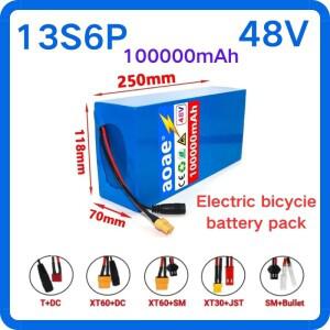 100% 새 원본 48V 100Ah 13s6p 리튬 배터리 팩 48v 100000mAh 2000W Citycoco 전동 스쿠터 내장 50A BMS