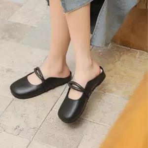 캐주얼슈즈 발등꼬임스트랩 포인트 데일리 여성슬리퍼