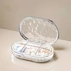 휴대용 방수 약통 6칸 투명 알약케이스