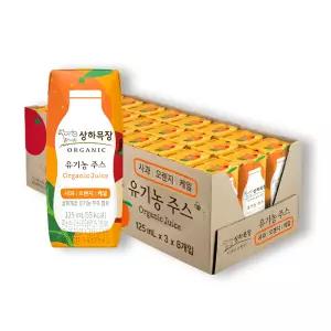 매일 유업 상하 유기농주스 사과오렌지케일 125ml 24팩