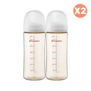 더블하트 아기 젖병 노꼭지 트윈팩 330ml 화이트  BNA