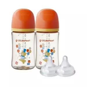 더블하트 젖병 트윈팩 젖꼭지L 세트 240ml 서커스베어 BNA