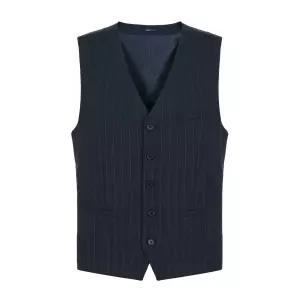[바쏘옴므] 울 100 투톤 스트라이프 정장 베스트(WSY1VE18A)