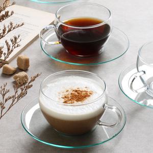 내열유리 에바 커피잔 찻잔 4인조 세트 예쁜 홍차잔