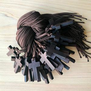 브라운 나무십자가 목걸이(小)50개 세트/단체상품