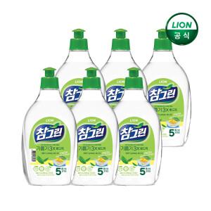 참그린 주방세제 레몬녹차 기름기뽀드득 500g 용기x 6개