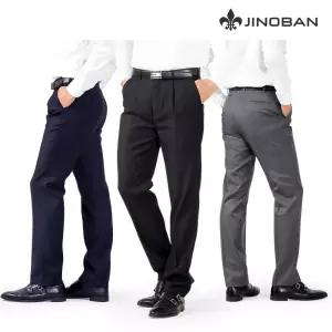 남자 봄 가을 원턱 정장 바지 남성 양복 신사 기지 팬츠 중년 신사복  아빠 50대 회사 간절기 춘추