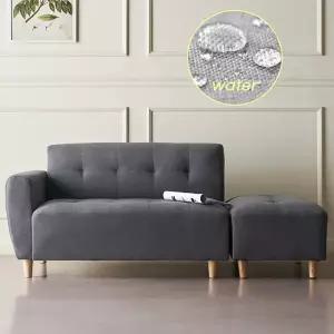 뮤즈 라텍스폼 이지클린 2인소파 스툴포함