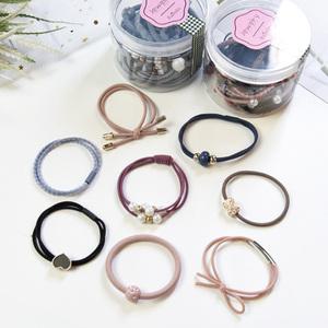 데일리 헤어끈 20개 머리끈 머리고무줄 + 케이스