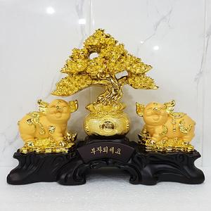 복주머니 돈나무 돼지 장식품 인테리어 소품 개업선물 집들이선물