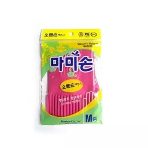 마미손 고무장갑 오른손 하나 M 중 x 10개 핑크 주방