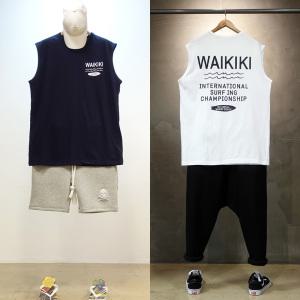 세미 오버핏 와이키키 빈티지 나시 티 남성 데일리룩 남자 민소매 면 박스 여름 커플 시밀러룩