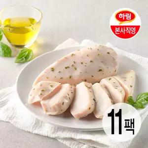 하림이닭 닭가슴살 바질&올리브 115g 11팩