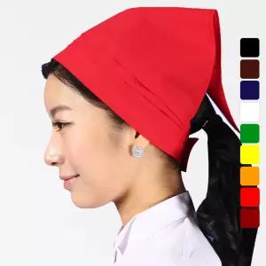 레뷰가운 AC16 벨크로 위생모 삼각 주방두건 스카프 주방 조리 모자