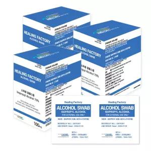 일회용 알콜솜 알콜스왑 300매  이소로판올 개별포장 약국용 살균 멸균 거즈 상처소독