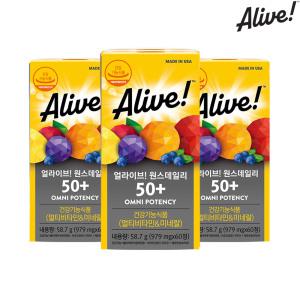 얼라이브 원스데일리 멀티비타민 50 플러스 60정 3병