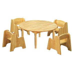 원목 원형책상 의자세트 H27-6 아기의자 영아용의자4개세트 어린이집교구