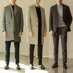 [엠필] 남성 겨울 기모 프리미엄 히든밴딩스판팬츠(30-38사이즈)3종세트-블랙,네이비,헤링본그레이