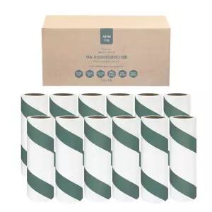 아임 돌돌이 테이프클리너 리필 90회x12개 사선 먼지제거 테이프 롤크리너 찍찍이