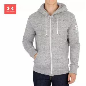 [언더아머] UA 라이벌 테리 후드 집업 그레이헤더 남성 여성 트레이닝 풀집 1361606-112