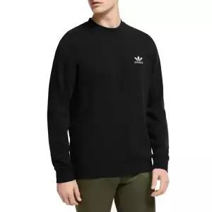 아디다스 오리지널 트레포일 에센셜 크루 플리스 기모 남성 긴팔티 블랙 H34645