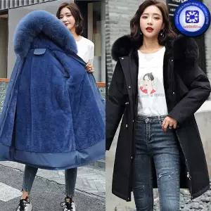 여성 따뜻한 겨울 MILANO 밀라노 양모퍼 라쿤 패딩 후드점퍼 후드털 탈부착가능 5칼라