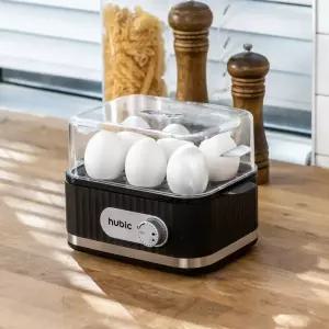휴빅 계란삶는기계 달걀찜기 멀티 전기찜기 에그쿠커 블랙
