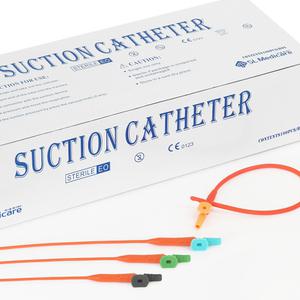 석션카테터 8FR 10FR 12FR 14FR 16FR 18FR 100개 2홀 밸브 흡인용튜브