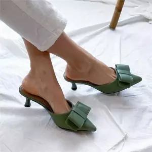 [오노마] ONM 리본 블로퍼힐 데일리 슬리퍼구두 스틸레토 플랫 뮬 (S8532625)