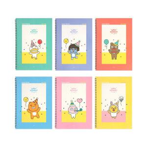 카카오프렌즈 해피모먼트 신학기 스프링노트 유선 캐릭터 공책 노트 색상랜덤