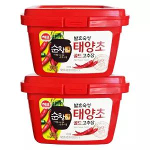 해표 순창궁 발효숙성 태양초 골드 고추장 500g X 2개