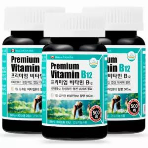 네추럴라이즈 프리미엄 비타민B12 256mg x 90정 3병 9개월분 수용성 고함량 비타민 B군 건강식품