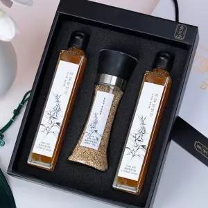 고소한 참기름 200ml x2병+참깨 그라인더 90g 선물세트