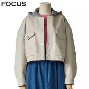 [롯데백화점]포커스 페이크레더후드자켓(FS3A7JK0008)