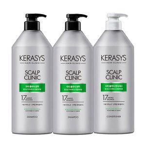 케라시스 클리닉 샴푸 두피클리닉, 980ml, 2개 + 린스 두피클리닉, 980ml, 1개