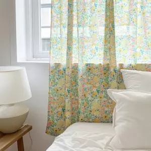 까르데코 들꽃 창문형 쉬폰 가림막커튼(압축봉 포함)